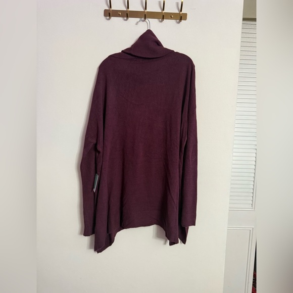 Susina Brand Women's 3X Burgundy Cowl Neck Tunic Knit Sweater Nordstrom NWT - Picture 4 of 4